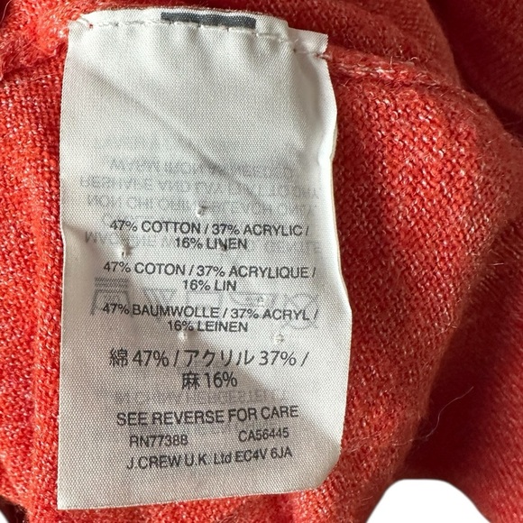 J.Crew Red Crewneck Sweater Long Sleeve Pullover Women’s XL - Picture 4 of 6